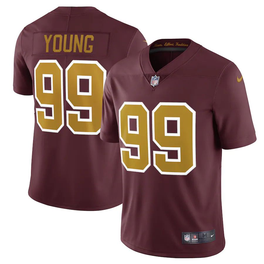 Men Washington Redskins #99 Chase Young Nike Burgundy Alternate Vapor Limited NFL Jersey->washington redskins->NFL Jersey